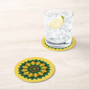 Brazilian Leaf Mandala - Drink Coaster