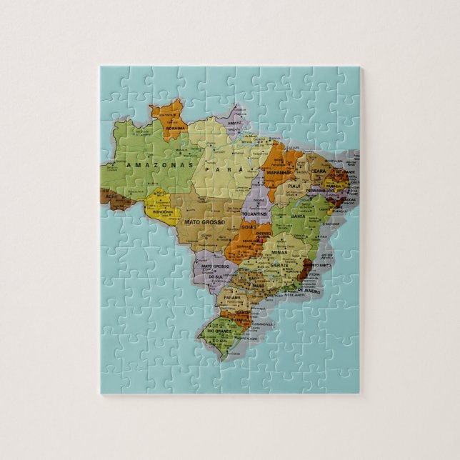 Brazilian Map Jigsaw Puzzle (Vertical)