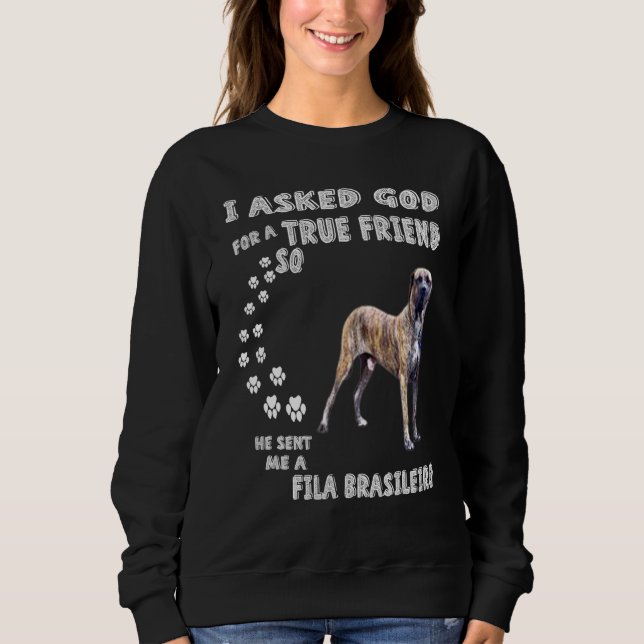 Brazilian Mastiff Dog Mum Dad Costume Fila Brasile Sweatshirt (Front)