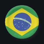 Brazilian Party Plates<br><div class="desc">Brazil flag plates</div>
