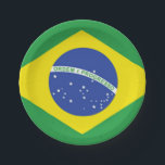 Brazilian Party Plates<br><div class="desc">Brazil flag plates</div>
