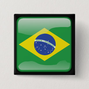 Brazilian polished 15 cm square badge