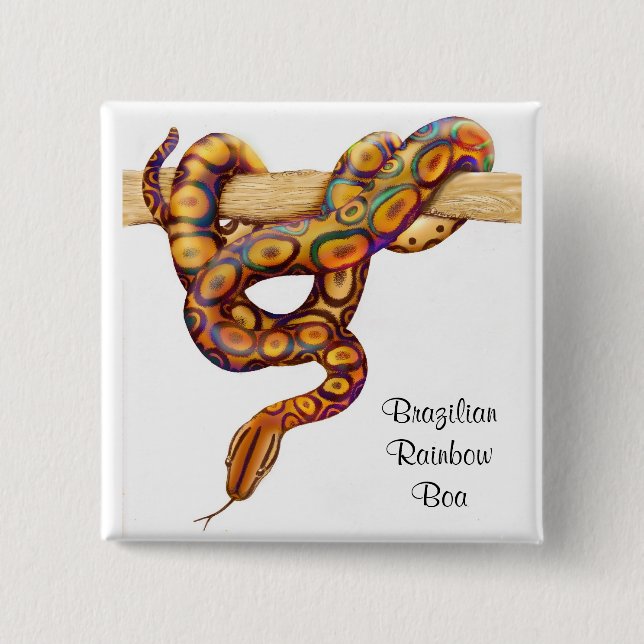 Brazilian Rainbow Boa Pin (Front)