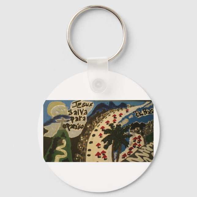 Brazilian/Rio keychain/christian Key Ring (Front)