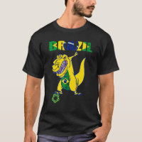 Brazilian Soccer Player Rex Dino Brazilian Flag Br
