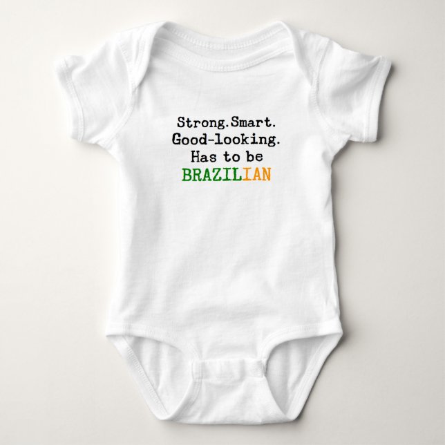 brazilian strong baby bodysuit (Front)