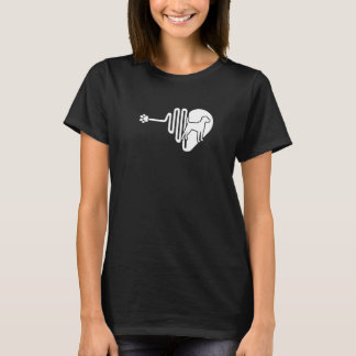 Brazilian Terrier Dog Paw Heartbeat Pet Owner Vete T-Shirt