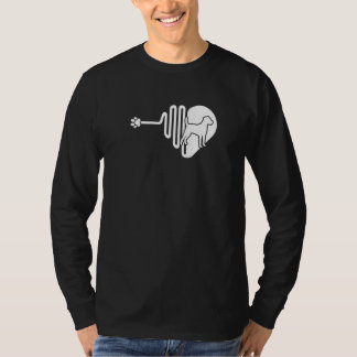 Brazilian Terrier Dog Paw Heartbeat Pet Owner Vete T-Shirt