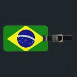 Brazilian travel tag<br><div class="desc">The Brazil (Brasil in portuguese) flag to adorn your travel bag. Luggage tags are designed to withstand the demands of the toughest travelers</div>