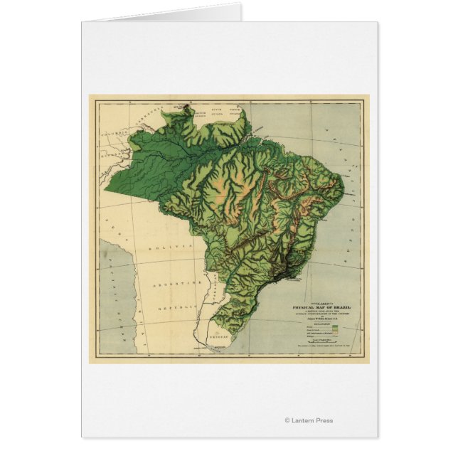 BrazilPhysical Panoramic MapBrazil (Front)