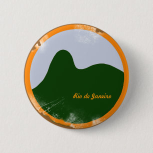 BrazilRio logo sugarloaf 6 Cm Round Badge
