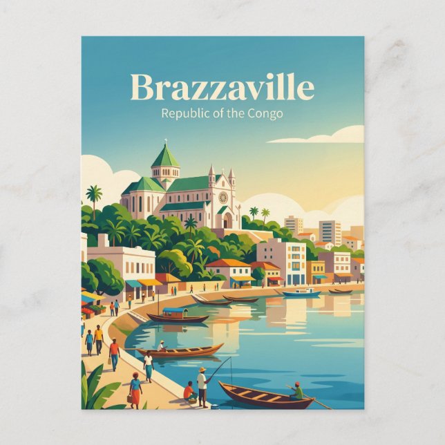 Brazzaville Republic of the Congo Postcard (Front)