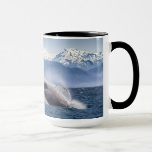 Breaching Humpback Whale In Alaska Mug