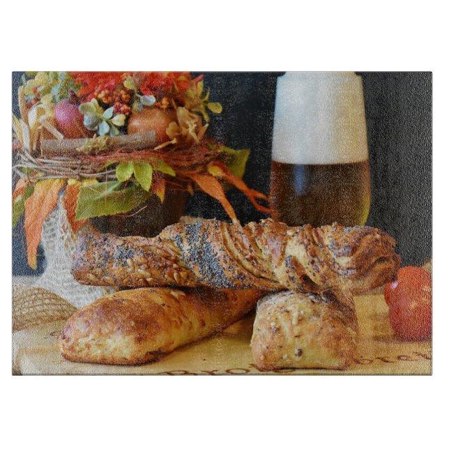 Bread and Beer Cutting Board (Front)