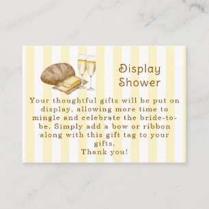 Bread and Butter Display No Wrap Bridal Shower Enclosure Card