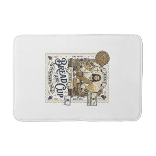 Bread And Cup Jesus Communion Christian Faith Vint Bath Mat