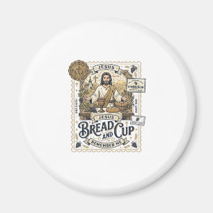 Bread And Cup Jesus Communion Christian Faith Vint Magnet