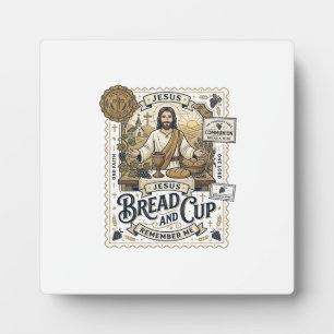 Bread And Cup Jesus Communion Christian Faith Vint Plaque