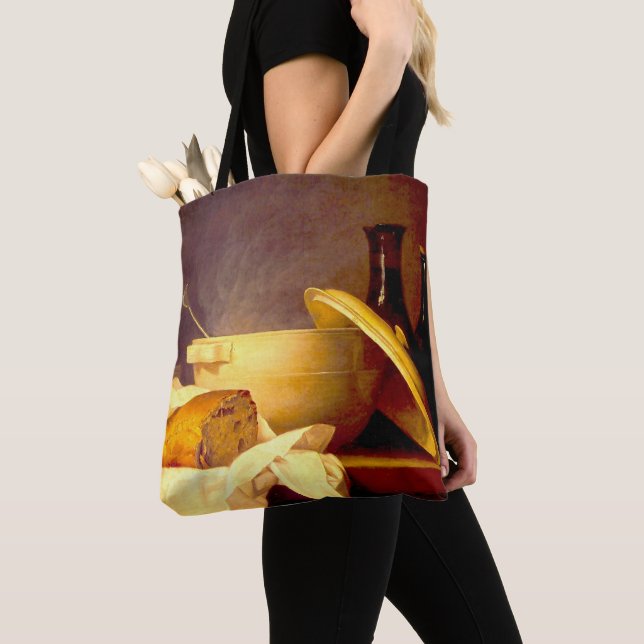 Bread and Wine by Anne Vallayer Tote Bag (Close Up)