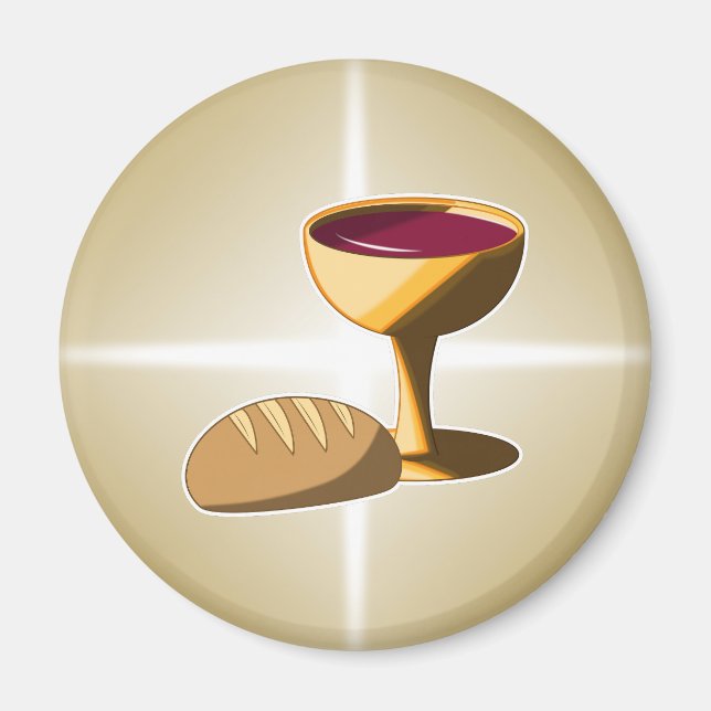 Bread and Wine The Last Supper Easter Communion Magnet (Front)