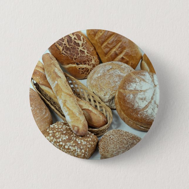 Bread assortment 6 cm round badge (Front)