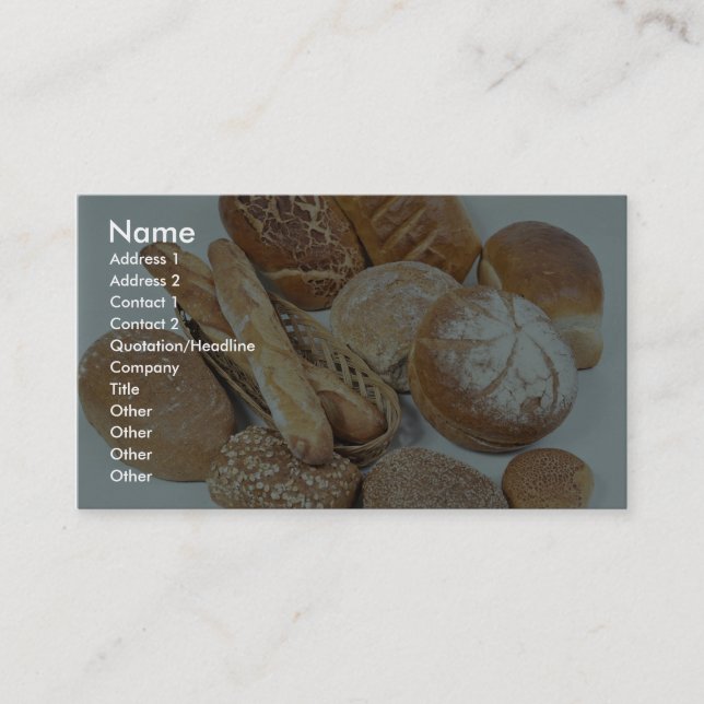 Bread assortment business card (Front)
