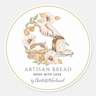 Bread Baker Made With Love  Classic Round Sticker