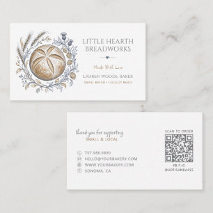 Bread bakery Botanical Loaf  Business Card