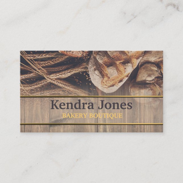 Bread Bakery Boutique Business Card (Front)