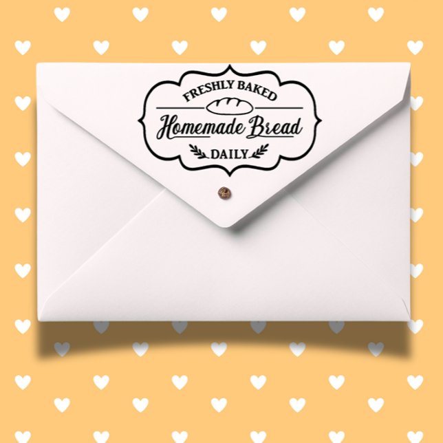 Bread Bakery Homemade Theme Self-inking Stamp (Personalize your homemade bread with our Bread Bakery Homemade Theme Self-inking Stamp.)