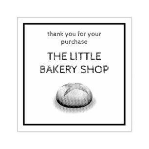 Bread bakery thank you bag rubber stamp