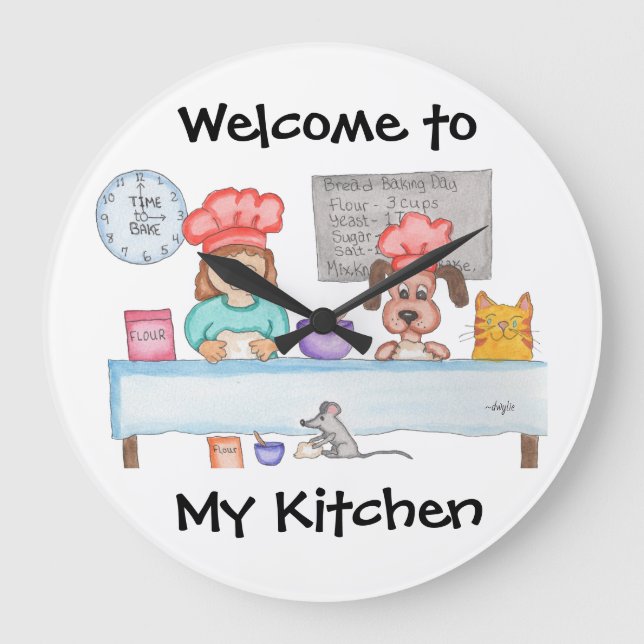 Bread Baking Large Clock (Front)