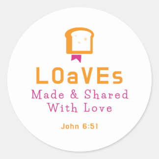 Bread Bible Logo | Christian Food Ministry Classic Round Sticker