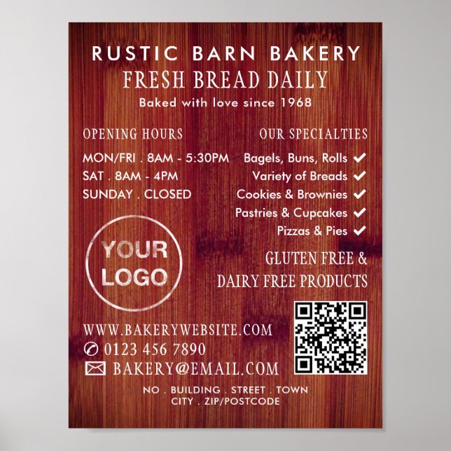 Bread Board, Bakers, Bakery Store Advertising Poster (Front)