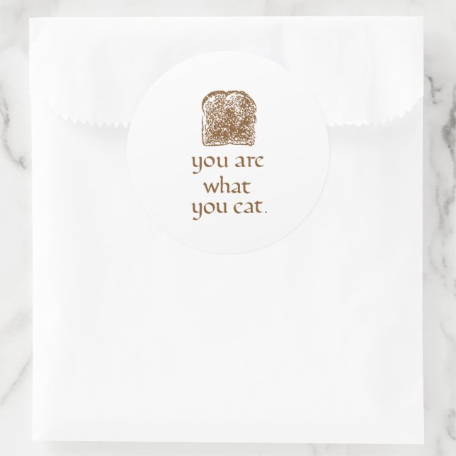 Bread & Calligraphy Rustic Sticker (Bag)