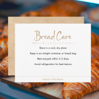 Bread Care Instructions Kraft Typography