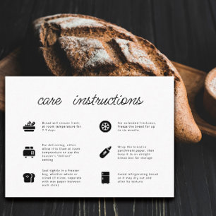 Bread Care Minimalist Flat Thank You Card