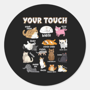 Bread Cats Variety Punny Cartoon Kitty Design  Classic Round Sticker