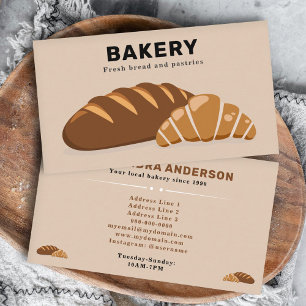 Bread & Croissant - Bakery Business Card