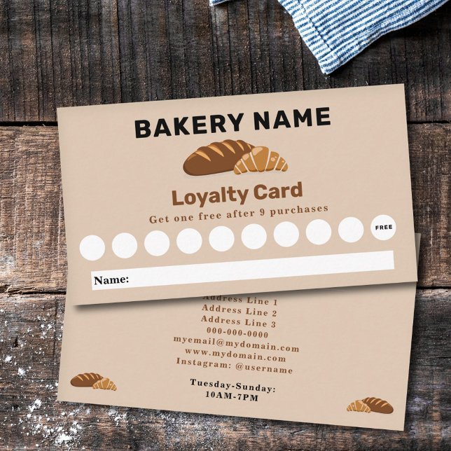 Bread & Croissant - Bakery Loyalty Card (Bread & Croissant - Bakery Loyalty Card)