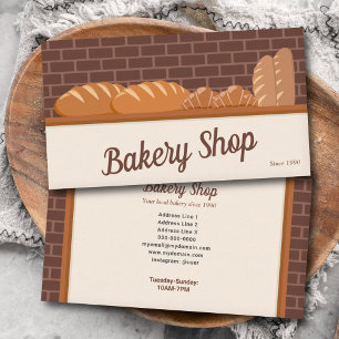 Bread & Croissant - Bakery Shop Business Card