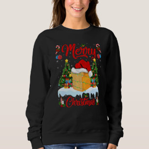 Bread Food  Lights Xmas Tree Santa Bread Christmas Sweatshirt
