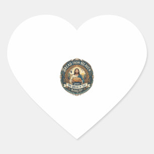 Bread From Heaven Jesus Bread Life Bakery Christia Heart Sticker