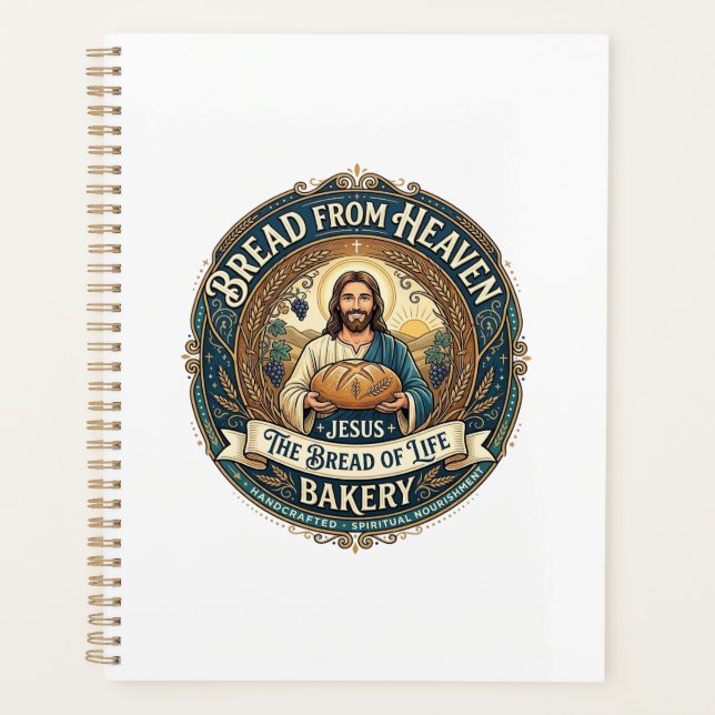 Bread From Heaven Jesus Bread Life Bakery Christia Planner (Front)