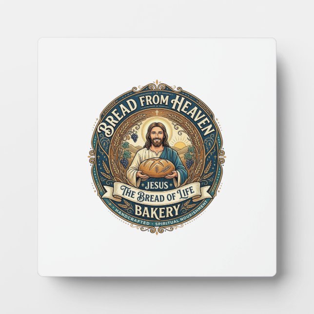 Bread From Heaven Jesus Bread Life Bakery Christia Plaque (Front)