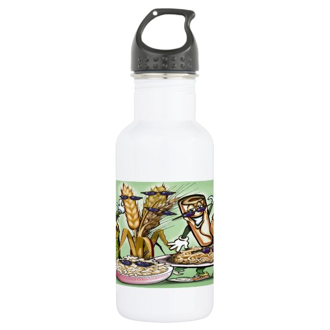 Bread Grain Food Group 532 Ml Water Bottle (Front)