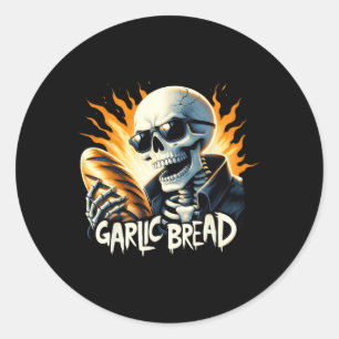 Bread Halloween Skeleton Bakery Baker Bread Lover Classic Round Sticker