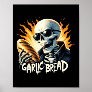 Bread Halloween Skeleton Bakery Baker Bread Lover Poster