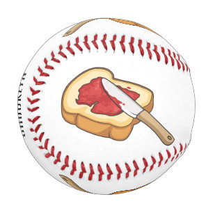 Bread & jam cartoon illustration  baseball