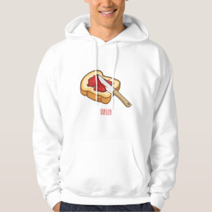 Bread & jam cartoon illustration hoodie